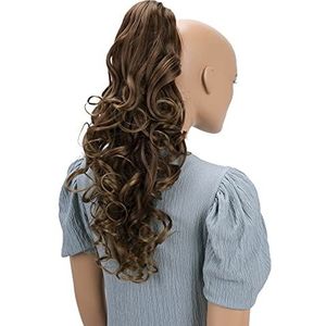 CAISHA 50cm Haarstukje Vlecht Paardenstaart Haarextensies Volumineus Golvend Braun Mix H57C