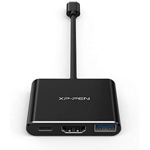 xp pen ACW01 USB C Hub Adapter USB C naar USB 3.3 HDMI 4K PD ideaal voor aansluiting van grafische tablet/monitor//TV/smartphone