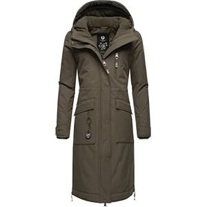 Ragwear Refutura Remake Winterjas voor dames, warme parka, lang, van gerecycled materiaal, XS-6XL, olijfgroen, M