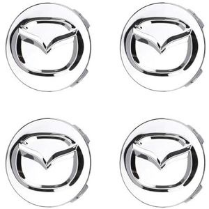 4 stuks Car Center Hub Caps voor Mazda CX-3 2018-2023 56mm Car Center Hub Caps Wieldoppen Stickers Vervanging, B