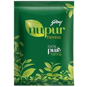 Mehendi Poeder, 9-kruidenmengsel, 120 g by Godrej Nupur