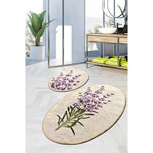 Badmat set (2 stuks) Lavendel DJT Multicolor