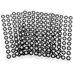 1000 punten hoge reflectie zichtbare 3D-scanmarkeringen stickers individuele ronde ronde markering voor ondersteunde positionering, kalibratie(Inner 3mm outer 6mm)