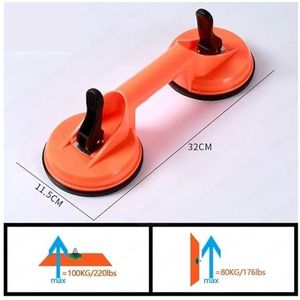 Keramische Ventilatie, hefzuignappen Zware vacuüm ABS-handgreephouder for liftvloertegels Autovoorruitreparatie Handgereedschap for de bouw Duurzame Zuignap(XL)