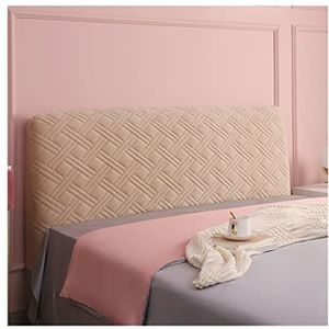 Hoofdbord Hoofdbordhoezen, Zachte pluche hoofdeindehoes effen kleur roze All-inclusive fluwelen bedhoofdhoes 180x70cm(Khaki,W120 x H70cm)