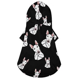 Hond Bull Terrier met Middelvinger Hond Hoodie Winter Hond Jas Leuke Hond Jas Bulldog Teddy Pug Puppy Kleding XL