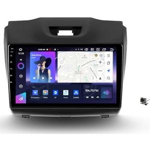 ZWCLSH Android 13 Dubbele Din Auto Stereo Compatibel met Isuzu D-MAX 2 2012-2018 met 9 '' QLED Touchscreen Radio Ingebouwde Draadloze Carplay/Android Auto/GPS/BT 5.0/FM/AUX-in/SWC, 3NF