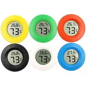 Digitale LCD-thermometer, hygrometer, thermostaat, koelkast, vriezer, vochtmeter, temperatuur, thermografiedetector (kleur: geel)
