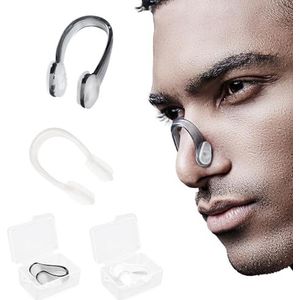 JeoPoom Zwemneus, 2 stuks, neusklemmen, siliconen, waterdicht, clip, neusklem voor zwemmen, voor professionele zwemmers