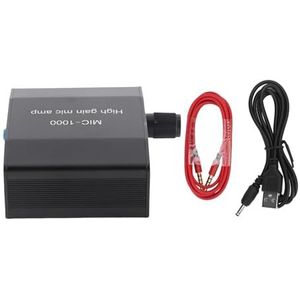 Microfoonversterker, 1000 keer versterking Goede gevoeligheid Microfoonversterker ALC Automatische niveauregeling DC 5V 3, 5 mm Interface voor stereo