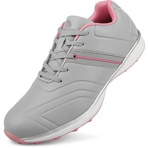 SDEQA Waterdichte professionele golfschoenen voor dames, spikeloze zool, antislip, golfschoenen voor buiten, grote maten,F,35 EU