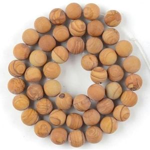 Natuursteen kralen 4-10mm mat roze tijgeroog turkoois agaten kralen voor sieraden maken doe-het-zelf armbanden-geel hout jaspis - 4 mm 88 tot 91 stuks