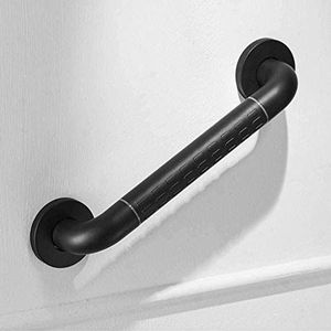 Grab Bars Antislip Ondersteuning Handicap Bar Toilet Veiligheid Rails, Douche Handvat Toegankelijk Getextureerde Anti-slip Deeltjes Badkamer Accessoires, Zwart, 58 cm