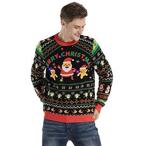 OFF THE RACK Uniseks kersttrui voor heren, klassieke fairisle rendier, rudolph, kerstboom, dames, feestcadeau, trui, Shake Off van het seizoen, XXL