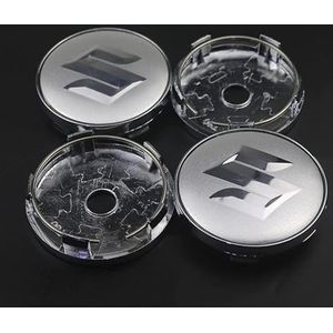 4 stuks auto wielnaafdoppen voor Suzuki Swift 60mm auto wielnaafdoppen vervangende naafdoppen naafdop stickers