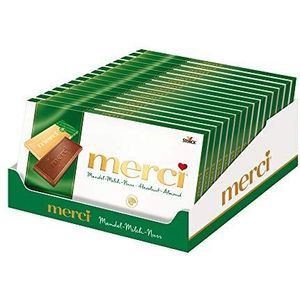 merci Tafelchocolade amandelmelk-noten (15 x 100 g) / 4 kleine, fijne tasjes