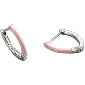 Geometrische V-vormige hoepel oorbellen voor vrouwen groen/roze epoxy koper vrouw schattig kleine Earring Piercing accessoires cadeau