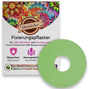 Diasticker® | Freestyle Libre 2 / LibreProtect pleister XL (10 stuks, groen) | waterdicht - ademend - sterke grip | pleister, sensorpatch, fixatie, tape, overpatch, fixeerpleister