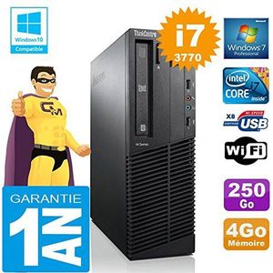 Lenovo PC M92p SFF Core I7-3770 Ram 4 GB harde schijf 250 GB DVD-brander W7 (Refurbished)