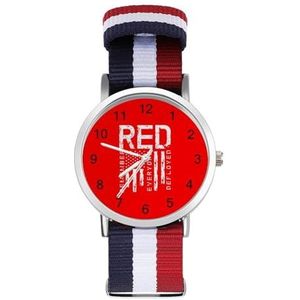 Onthoud Iedereen Ingezet Militaire R.E.D Casual Heren Horloges Voor Vrouwen Mode Grafische Horloge Outdoor Werk Gym Gift