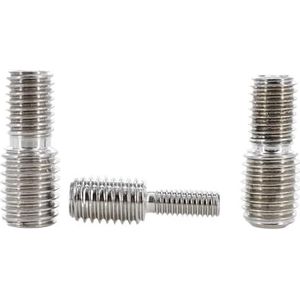 roestvrij staal, schroefdraad, schroefdraad met tw Pak van 10 304 roestvrijstalen dubbele draadadapterschroeven, zilver, verschillende maten(M12X25-M20X25)