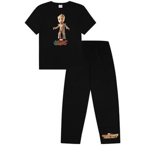 Marvel Guardians Of The Galaxy Groot lange pyjama voor heren, nachtkleding, loungewear, Zwart, M