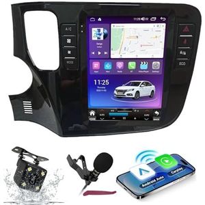 Android 14 Autoradio Navi voor M-itsubishi Outlander (2012-2019) 9.7 ""Vertical Screen Multimedia Player met Wireless Carplay GPS Navigatie Bluetooth 5.0 HIFI FM Radio 5G-WiFi SWC MIC,M200s