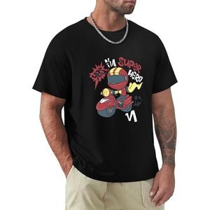 Heren T-shirt Rood Motorfiets Korte Mouwen T-shirt Ronde Hals T-Shirt voor Mannen, Rode Motorfiets1, XL