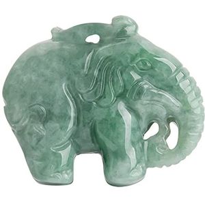 natural jade pendant， Necklace Emerald Jade Necklace Lucky Charms for Women Men Auspicious Elephant Pendant Necklace Reiki Healing Crystal Stone