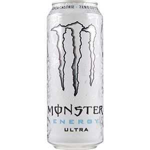 Monster Energy Ultra Zero Zuccheri Zero Calorie energiedrank zonder suiker nul calorieën, lichte smaak, niet te zoet, prikkelend en citrisch, 500 ml, drankje, verfrissende drank, sportdrank