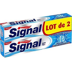 Signal Signalen Tandpasta voor Versheid & Wit, Kristalgel, 2 Stuk