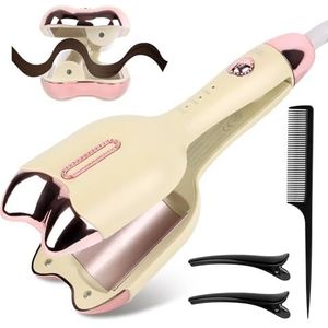 MXTIMWAN Krultang voor grote krullen, stijltang voor haar, 32 mm krultang met keramische coating, haarkruller, geschikt voor beginners, instelbare temperatuur, krultang, snelle verwarming, grote golf