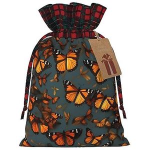 Heaps Of Orange Monarch Butterflies Herbruikbare Gift Bag - Trekkoord Kerst Gift Bag, Perfect Voor Feestelijke Seizoenen, Kunst & Craft Tas