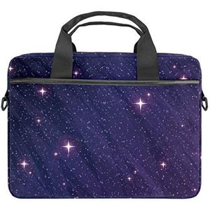 EZIOLY Galaxy Space Ultra Violet Galactische Laptop Schouder Messenger Bag Crossbody Aktetas Messenger Sleeve voor 13 13.3 14 Inch Laptop Notebook Tablet Beschermen Tote Tas Case, Meerkleurig, 11x14.5x1.2in /28x36.8x3 cm