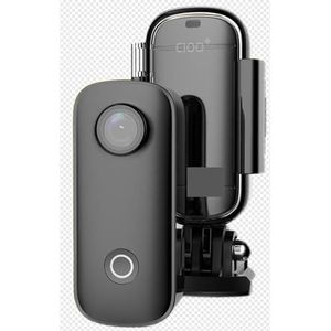 Actiecamera, C100 Action Camera 4K 30M Waterdichte Action Sport Action Cam Fietshelm Motorfietsen,voor fietsen, motorfietsen(Black)