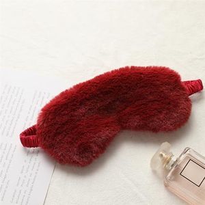 Oogmasker Slaapmasker Slaapmasker Slaapblinddoek Zachte Pluche Oogmaskers Leuke Liefde Wolk Oogbedekking Pluche Masker Ooglap Nap Gezondheid Oogbedekking om te slapen (Rode Wijn)