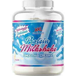 XXL Nutrition - Protein Milkshake - Eiwitshake Whey Concentraat & Calcium Caseïnaat - Eiwitgehalte 75% - Vanilla Ice - 750 gram