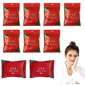 ANROI 142 stuks wegwerp gecomprimeerde katoenen handdoeken - perfect voor reizen, sport en vakanties