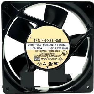 Voor NMB 4715FS-23T-B50 D00 AC 230V 16/14,4W 120x120x38mm serverkoelventilator