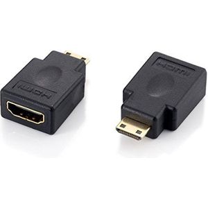 Equip Adapter Minihdmi (type C) > HDMI (type A) S/B zwart plastic zakje