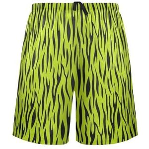 LI ZHI XIN Herenpyjamabroek, korte pyjamabroek, zomer casual shorts, elastische taille met trekkoord, rechte buis losse pasvorm met 2 zakken, S-XXL zebrastrepen patroon, Meerkleurig, S