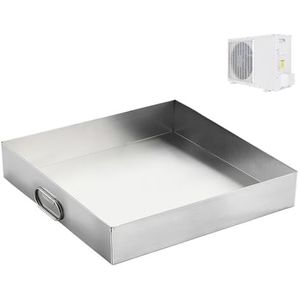 RVS Lekbak voor Wasmachine, Draagbare Lekbak voor Airco, Wasmachine Bak Ter Bescherming Van de Vloer, Compacte Lekbak voor Wasmachine Zonder Gaten(50x50x5cm)