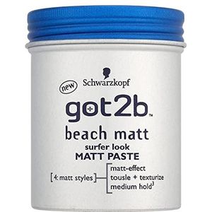 Got2B Schwarzkopf Beach Matte Paste Surfer Look, haarstylingproduct, 100 ml