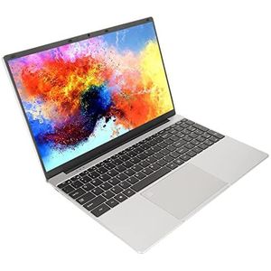 15,6-inch Laptop, 1920x1080 IPS-laptopcomputer, 16GB 128GB SSD, voor Celeron N5095 CPU, voor 11, Ontgrendelen met Vingerafdruk, Toetsenbordverlichting