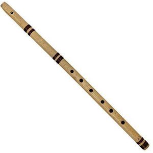 Whitewhale Indian Bansuri Bamboe Fluit - Indiase muziekinstrumenten voor professioneel gebruik 22"" BRON