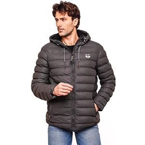 STONE HARBOUR Zaharoo Gewatteerde jas voor heren, winterjas, regenjas, waterdicht, S - 3XL, antraciet, L