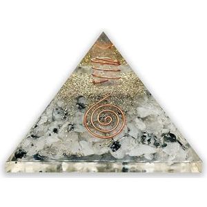 LAMARE - Orgoniet piramide met maansteen - Energiebalans en spiritualiteit - Rust en evenwicht - Harmonie en welzijn - ca. 76 mm