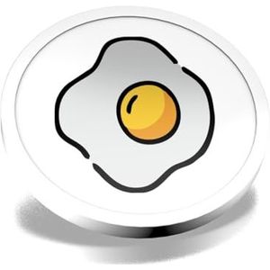 CombiCraft ontbijt consumptiemunten wit - munten met een opdruk van gebakken ei - diameter 29 mm - verpakking 100 stuks - handig betaalmiddel voor festivals, evenementen en horeca