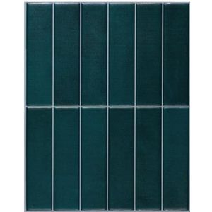 Smart Tiles Plaktegels Keuken en Badkamer - Morocco Blauw/Groen, Zelfklevende Tegelstickers & Wandpanelen PVC, 5 Tegels 29x22,86 cm, Hittebestendig, Makkelijk te Installeren, Gemaakt in Canada