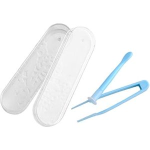 1 Set Contact Lens Container Hygiënische Professionele Compact Anti-Impact Draagbare Make-up Tool Plastic Contact Lens Case XY Clip, Blauw, Eén maat